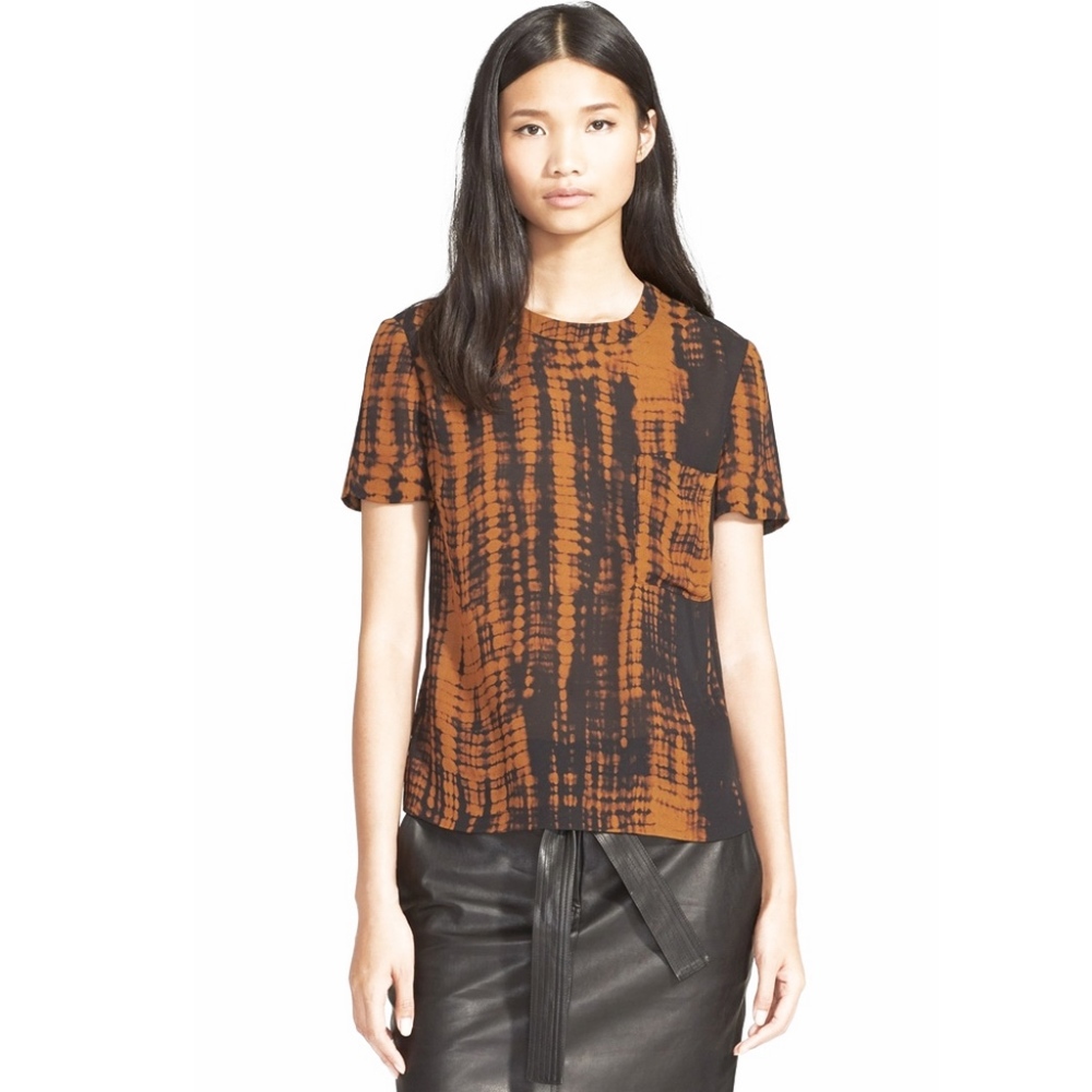A.L.C. MARLON Silk Tie-Dye Blouse Size Small